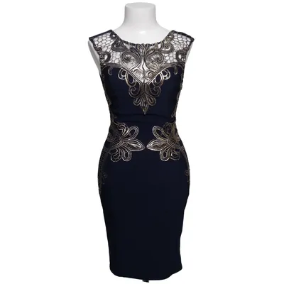 Cocktailkleid (Blau, Gold) von Lipsy London Elasthan, Polyester