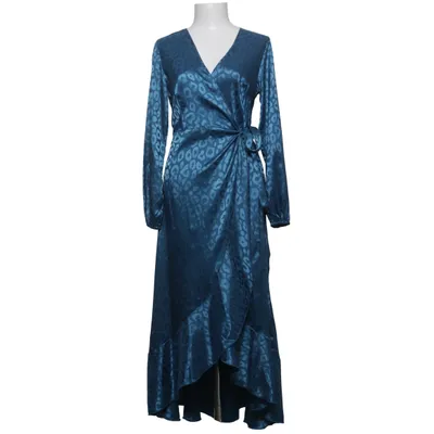 Robe portefeuille (Bleu) de Simplee Élasthane, Polyester
