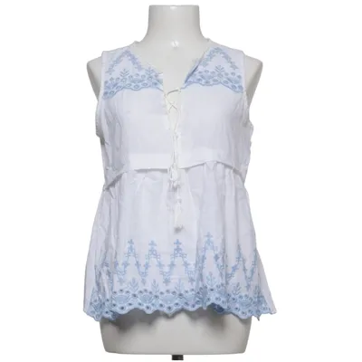 Top (White, Blue) from Vinceotto Cotton