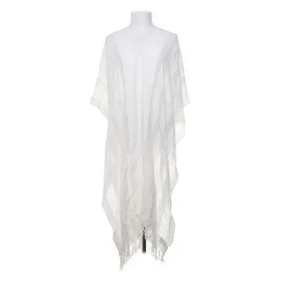 Kaftan (White) from H&M Viscose, Polyamide, Polyester