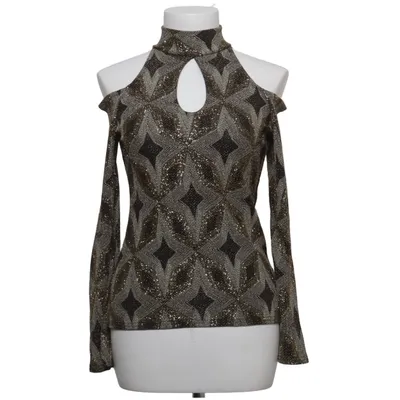Top (Black, Gold) from Kiah Elastane, Metallic fiber, Polyamide, Polyester