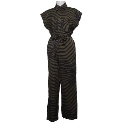 Jumpsuit (Zwart, Groen) van Massimo Dutti Polyester
