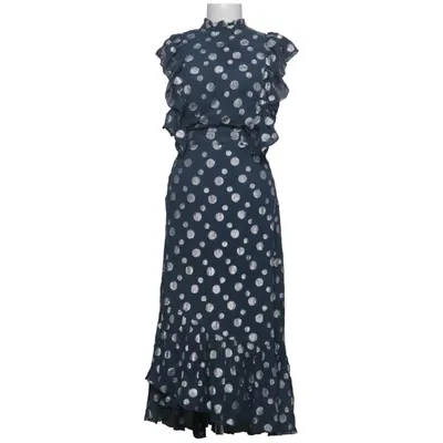Maxi jurk (Blauw, Zilver) van Birgitte Herskind Metallvezel, Zijde