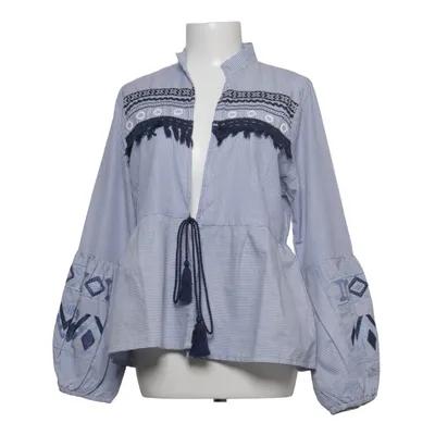Blouse (Blauw, Wit) van Boohoo Katoen, Polyester, Viscose
