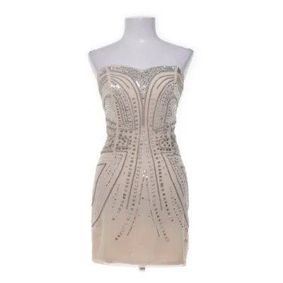 Cocktailklänning (Beige, Silverfärgad) från H&M Elastan, Polyester