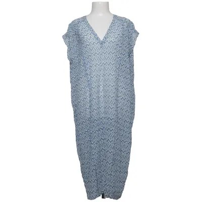 Jurk (Blauw, Wit) van Masscob Katoen, Zijde