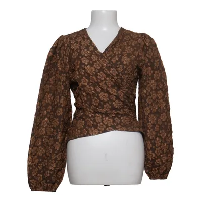 Wrap blouse (Brown) from Papillonne Polyester