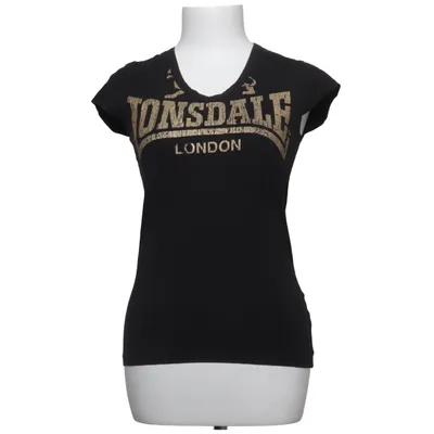 T-shirt (Noir) de Lonsdale Coton, Élasthane