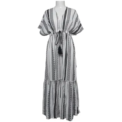 Maxi dress (White, Black) from Elan Cotton