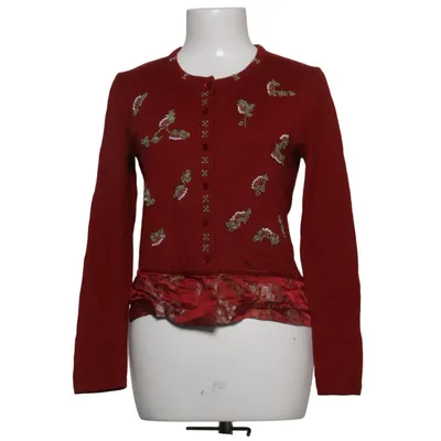 Strickjacke (Rot) von Alain Manoukian Acryl, Merinowolle