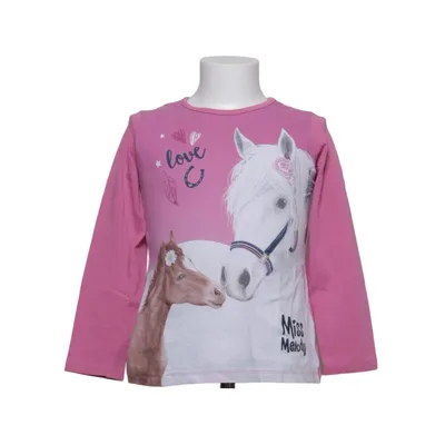 Långärmad t-shirt (Rosa, Flerfärgad) från Miss Melody Bomull, Elastan