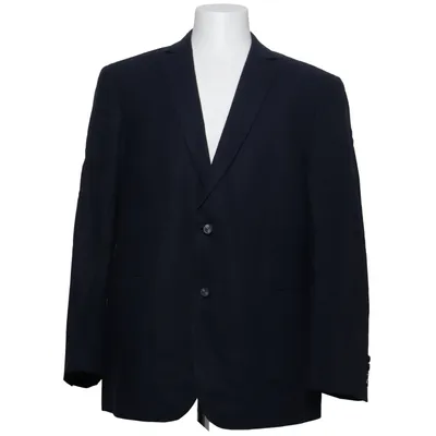 Blazer (Blue) from Dressmann Linen, Polyester, Viscose