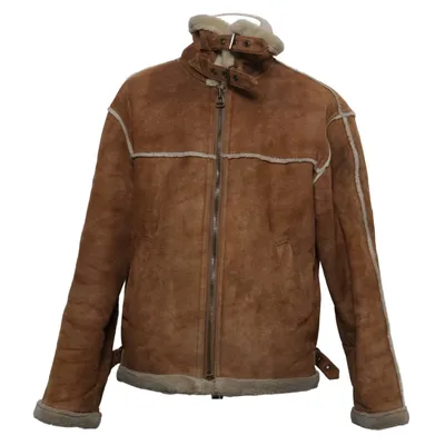Shearling jacket (Brown, Beige) from Petroff Acrylic, Polyester