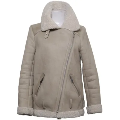 Shearling jas (Beige) van Zara Woman Outerwear Polyester