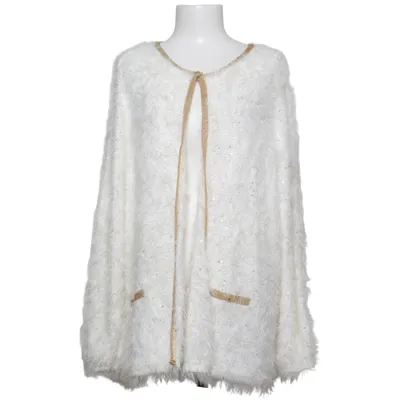 Cardigan (Blanc) de Komplimente Acrylique, Élasthane, Fibre métallique, Polyamide, Polyester