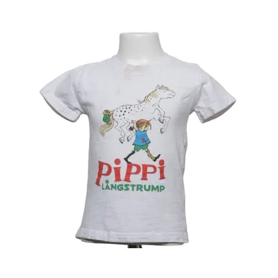 T-shirt (Vit, Flerfärgad) från Pippi Långstrump Ekologisk bomull