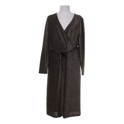 Klänning (Svart, Guldfärgad) från MyWear Woman Elastan, Metallfiber, Polyester