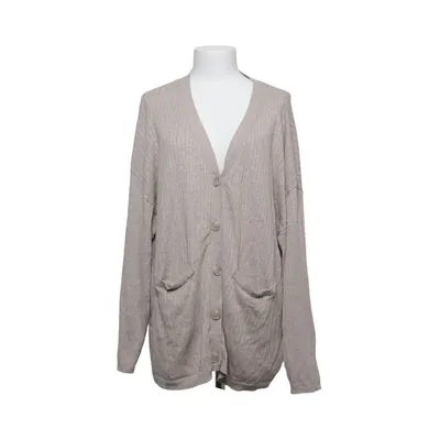 Strickjacke (Grau, Beige) von H&M Polyester, Viskose, Wolle