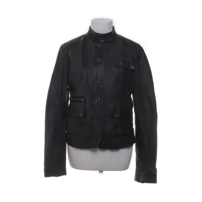 Læderjakke (Grøn, Sort) fra MDK Læder, Polyester, Bomuld