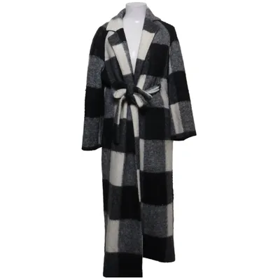 Manteau (Noir, Blanc, Gris) de Ganni Acrylique, Polyester, Laine