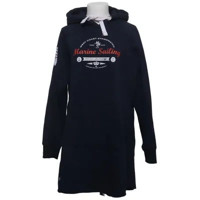 Capuchon jurk (Blauw) van Marine Scandinavian Sportswear Katoen, Polyester