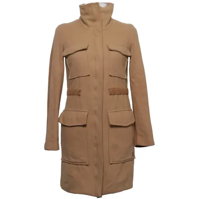 Coat (Beige) from Lily Polyester, Wool