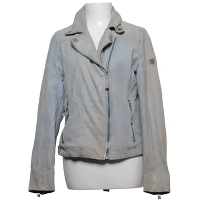 Läderjacka (Grå) från Gipsy Bomull, Skinn, Polyester