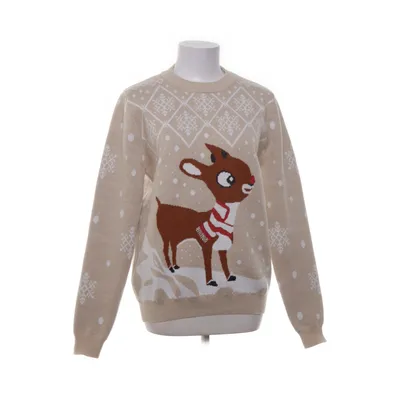 Julesweater (Beige, Hvid, Brun) fra Shein Akryl, Polyamid, Polyester