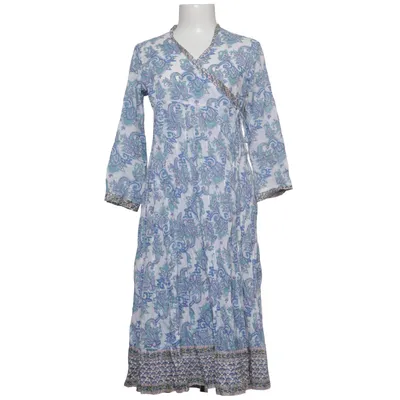 Wrap dress (Blue, White, Multicolored) from Dori Cotton