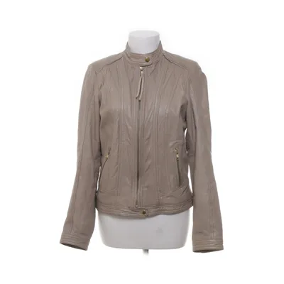 Läderjacka (Beige) från Frontrow Bomull, Skinn