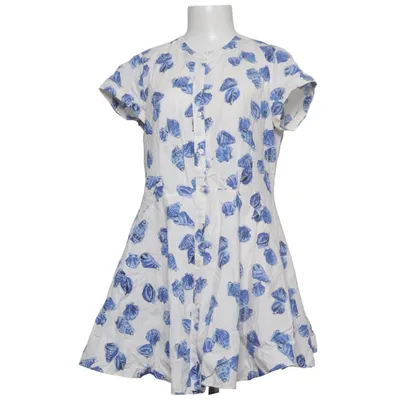 Dress (White, Blue) from Zara Cotton