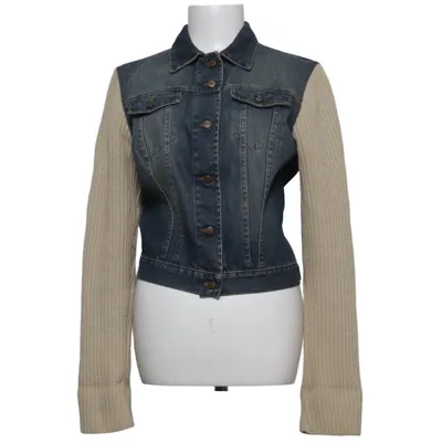 Veste en jean (Bleu, Beige) de Iceberg Coton, Polyamide, Laine