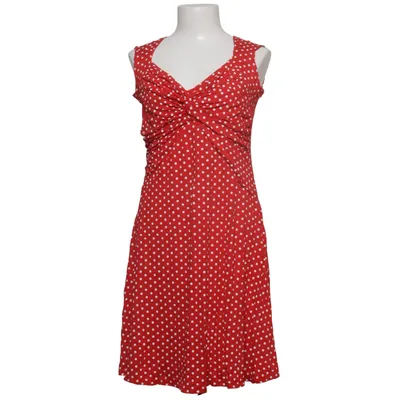 Dress (Red, White) from Dass & Co Elastane, Viscose