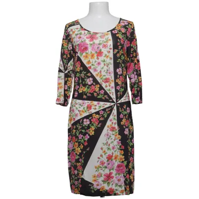 Jurk (Zwart, Meerkleurig) van Piú & Piú Elastaan, Viscose