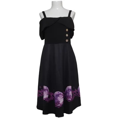 Dress (Black, Purple) from Dressfo Elastane, Polyester