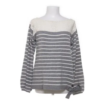 Sweater (Gray, White) from Marina Yachting Cashmere, Cotton, Polyamide, Viscose, Wool