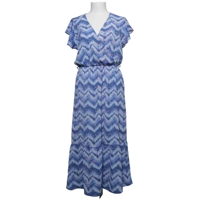 Maxi jurk (Blauw, Meerkleurig) van Liz Devy Elastaan, Polyester