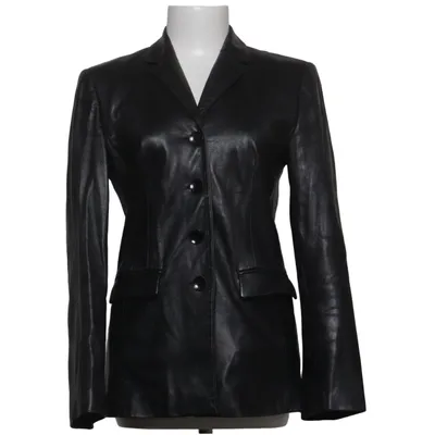 Læderblazer (Sort) fra Walter Læder, Viscose