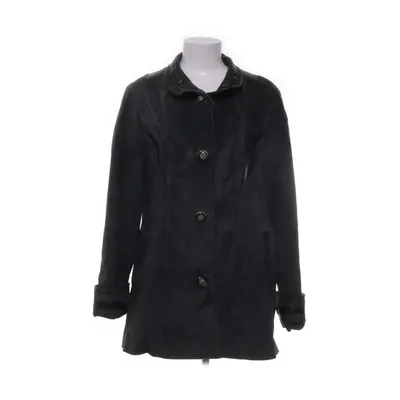 Läderkappa (Grå) från Perry Acetat, Skinn, Polyester