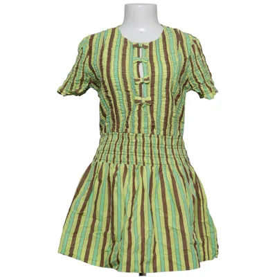 Kleid (Grün, Braun) von Damson Madder Bio-Baumwolle