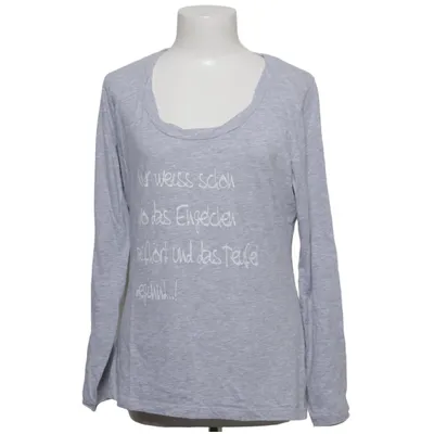 T-shirt à manches longues (Gris) de Louis & Louisa Coton, Élasthane