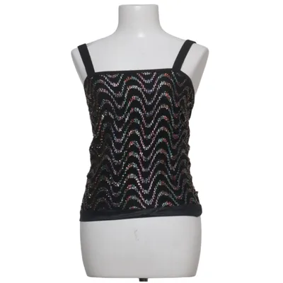 Tanktop  (Sort, Flerfarvet) fra Kirsten Krog Design Metallfiber, Viscose