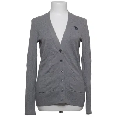 Cardigan (Grijs) van Abercrombie & Fitch Kasjmier, Katoen, Wol