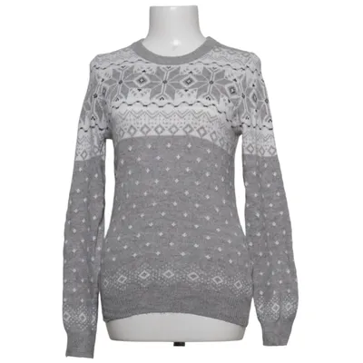 Julesweater (Grå, Hvid) fra Montego Angora, Bomuld, Polyamid