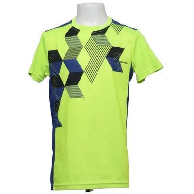T-shirt (Geel, Blauw, Zwart) van Manguun Polyester