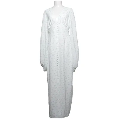 Långklänning (Vit, Blå) från Adoore Elastan, Polyester