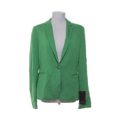 Blazer (Groen) van Zara Basic Katoen, Acetaat