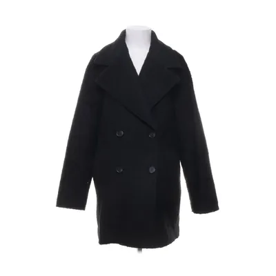 Pea coat (Black) from Monki Polyester, Wool