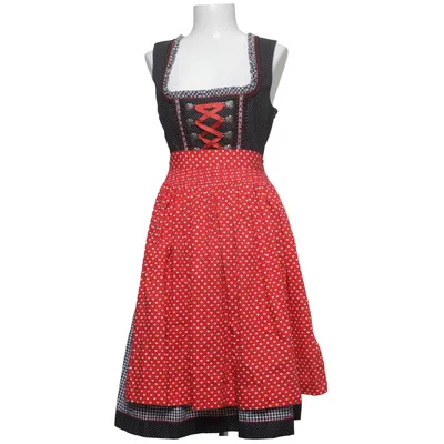 Dirndl (Red, Black, White) from Rose-Dirndl Cotton
