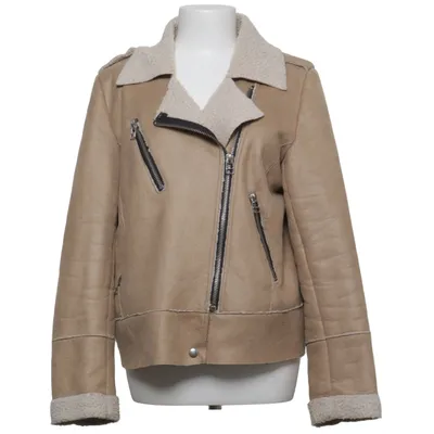 Shearling jas (Beige) van Vero Moda Denim Polyester